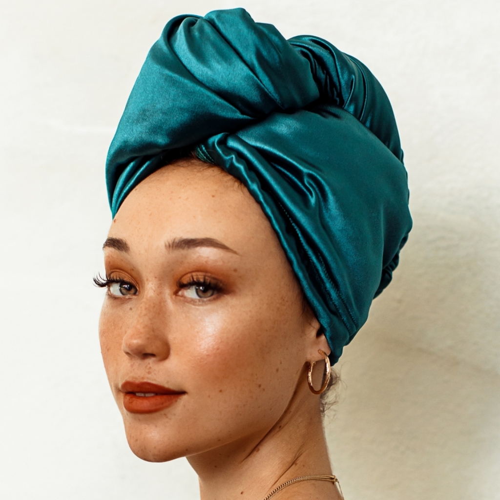 New Muaves Emerald Isle All Satin Hair Wrap, Size Xl